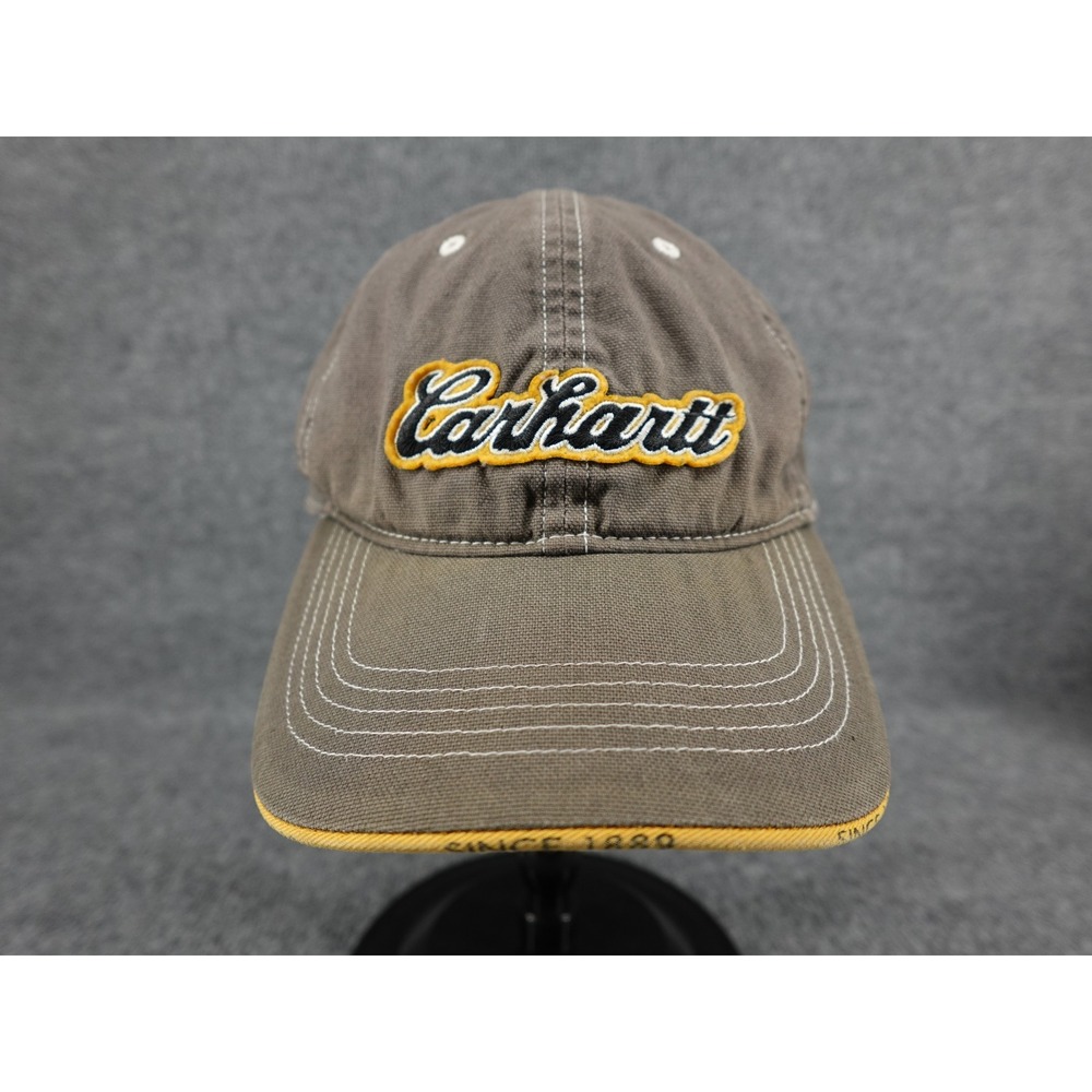 Carhartt Baseball Cap Mens L/XL Gray Fitted Canvas Script Logo